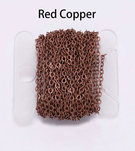 5 M/Lot Gold/Bronze Plated Necklace Chain for Jewelry Making Findings DIY Necklace Chains Materials Handmade Supplies
