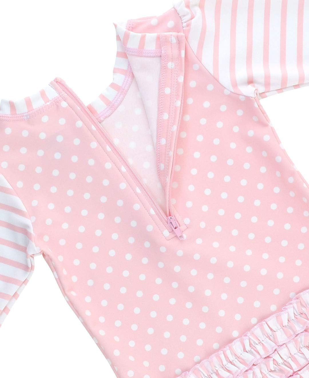 ® Baby/Toddler Girls Long Sleeve One Piece Swimsuit with UPF 50+ Sun Protection