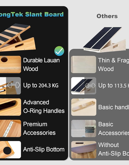 Load image into Gallery viewer, Professional Wooden Slant Board, Adjustable Incline Board and Calf Stretcher, Stretch Board - Extra Side-Handle Design for Portability
