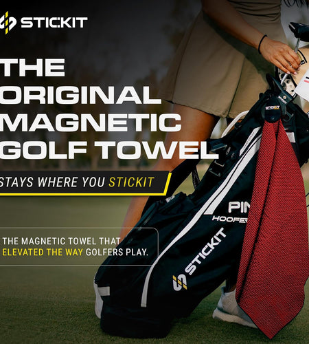 Magnetic Towel, Gray | Top-Tier Microfiber Golf Towel with Deep Waffle Pockets | Industrial Strength Magnet for Strong Hold to Golf Carts or Clubs