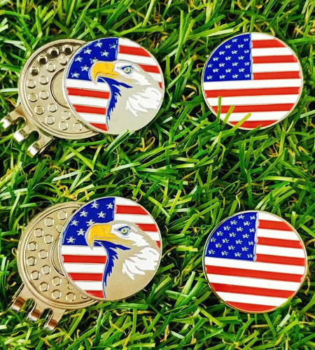 Golf Ball Markers with Hat Clips Value Sets for Men Women Golfer, Removable Attaches Easily to Golf Cap Premium Gifts