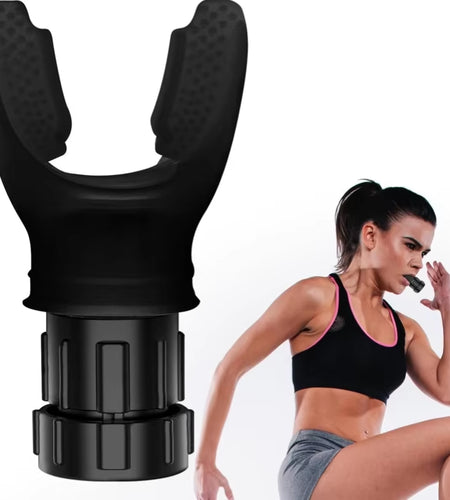 Silicone Breathing Fitness Exercise Equipment Portable Throat Adjustable Resistance Breathing Exercise Device