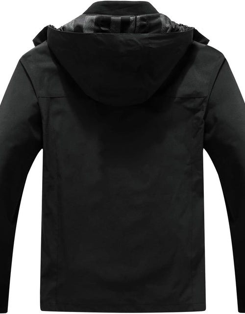 Load image into Gallery viewer, Men'S Lightweight Waterproof Hooded Rain Jacket Outdoor Raincoat Shell Jacket for Hiking Travel
