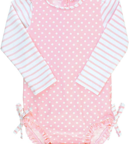 ® Baby/Toddler Girls Long Sleeve One Piece Swimsuit with UPF 50+ Sun Protection