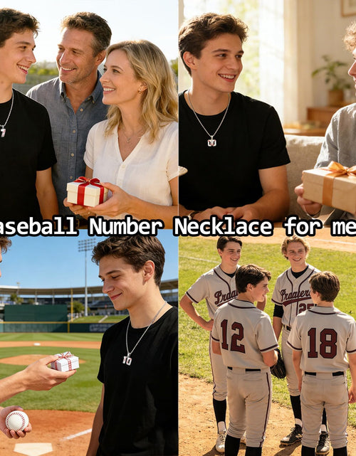 Load image into Gallery viewer, TLIWWF Inspiration Baseball Jersey Number Necklace Stainless Steel Charms Number Pendant for Boys Men
