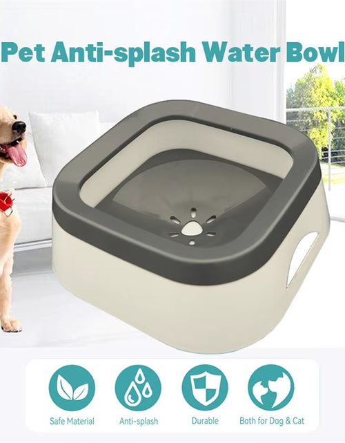 Load image into Gallery viewer, Dog Drinking Water Bowl Floating Non-Wetting Mouth Cat Bowl without Spill Drinking Water Dispenser Plastic Anti-Over Dog Bowl

