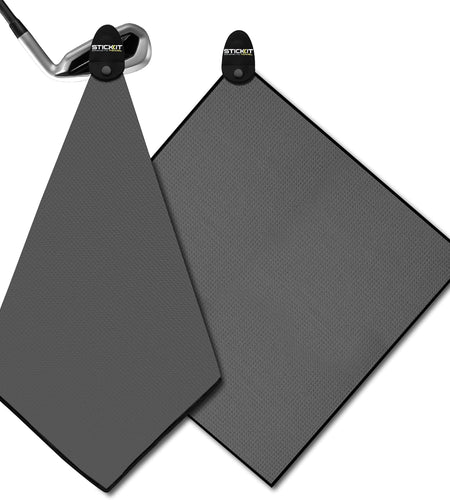 Magnetic Towel, Gray | Top-Tier Microfiber Golf Towel with Deep Waffle Pockets | Industrial Strength Magnet for Strong Hold to Golf Carts or Clubs