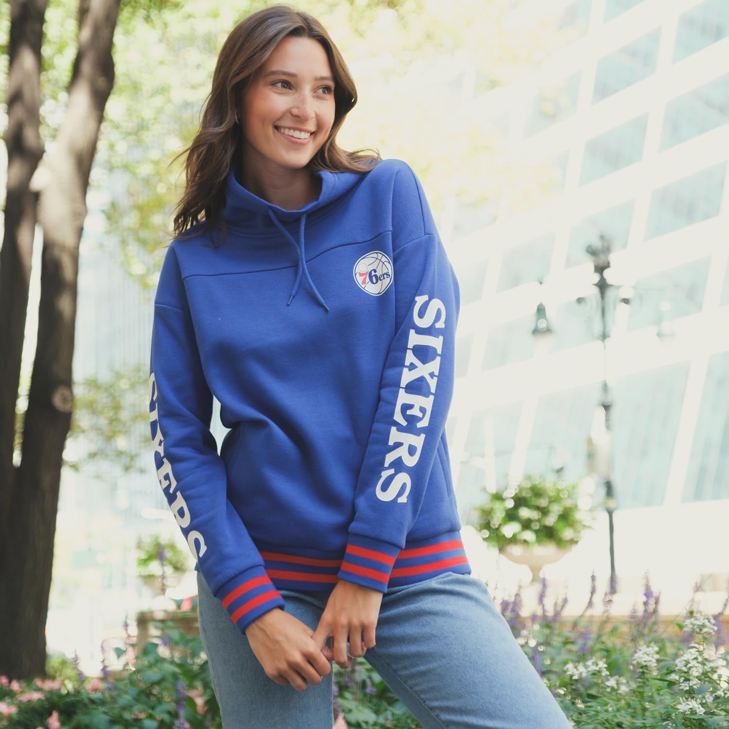 Women'S Fleece Hoodie Pullover Sweatshirt Funnel Neck